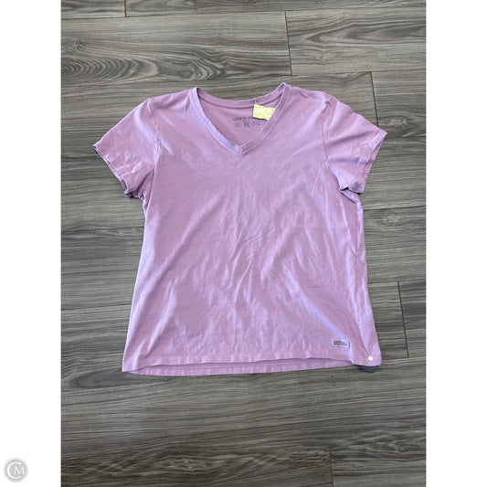 Top Short Sleeve By Life Is Good In Purple, Size: Xl
