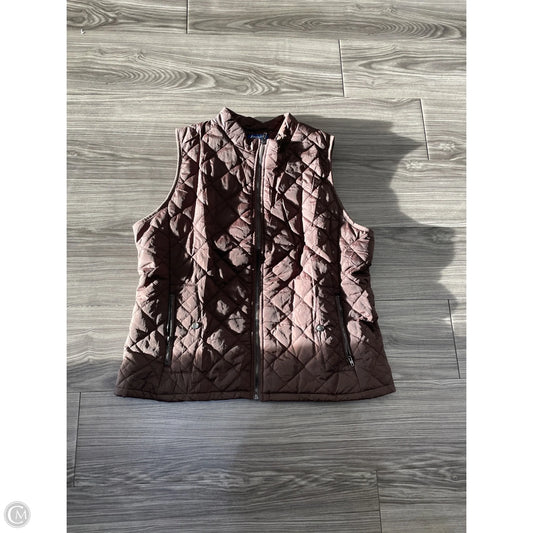 Vest Puffer & Quilted By Clothes Mentor In Brown, Size: Xl