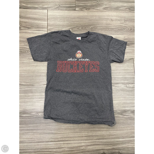 Top Short Sleeve By Hanes In Grey, Size: S