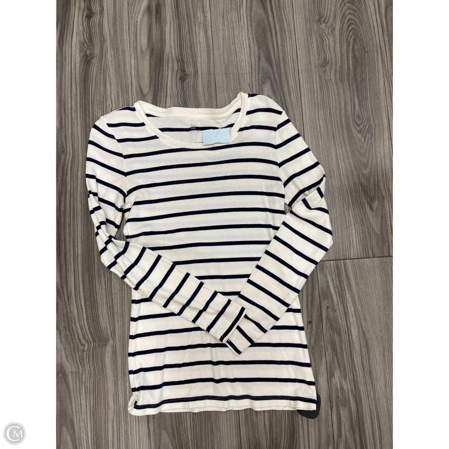 Top Long Sleeve By Gap In Striped Pattern, Size: S