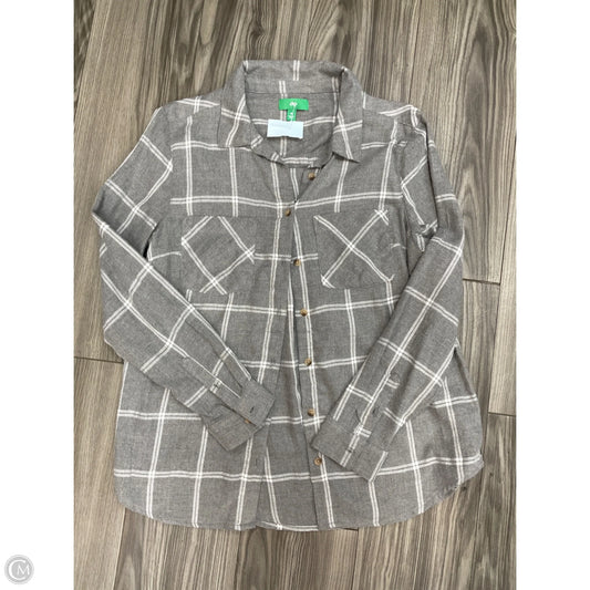 Top Long Sleeve By Dip In Grey, Size: M