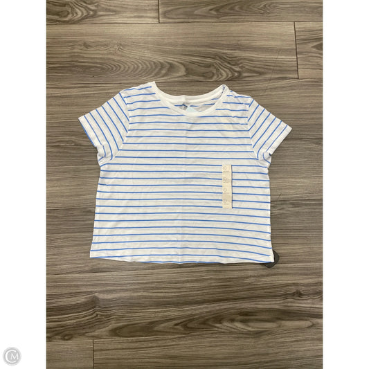 Top Short Sleeve By Universal Thread In Striped Pattern, Size: L