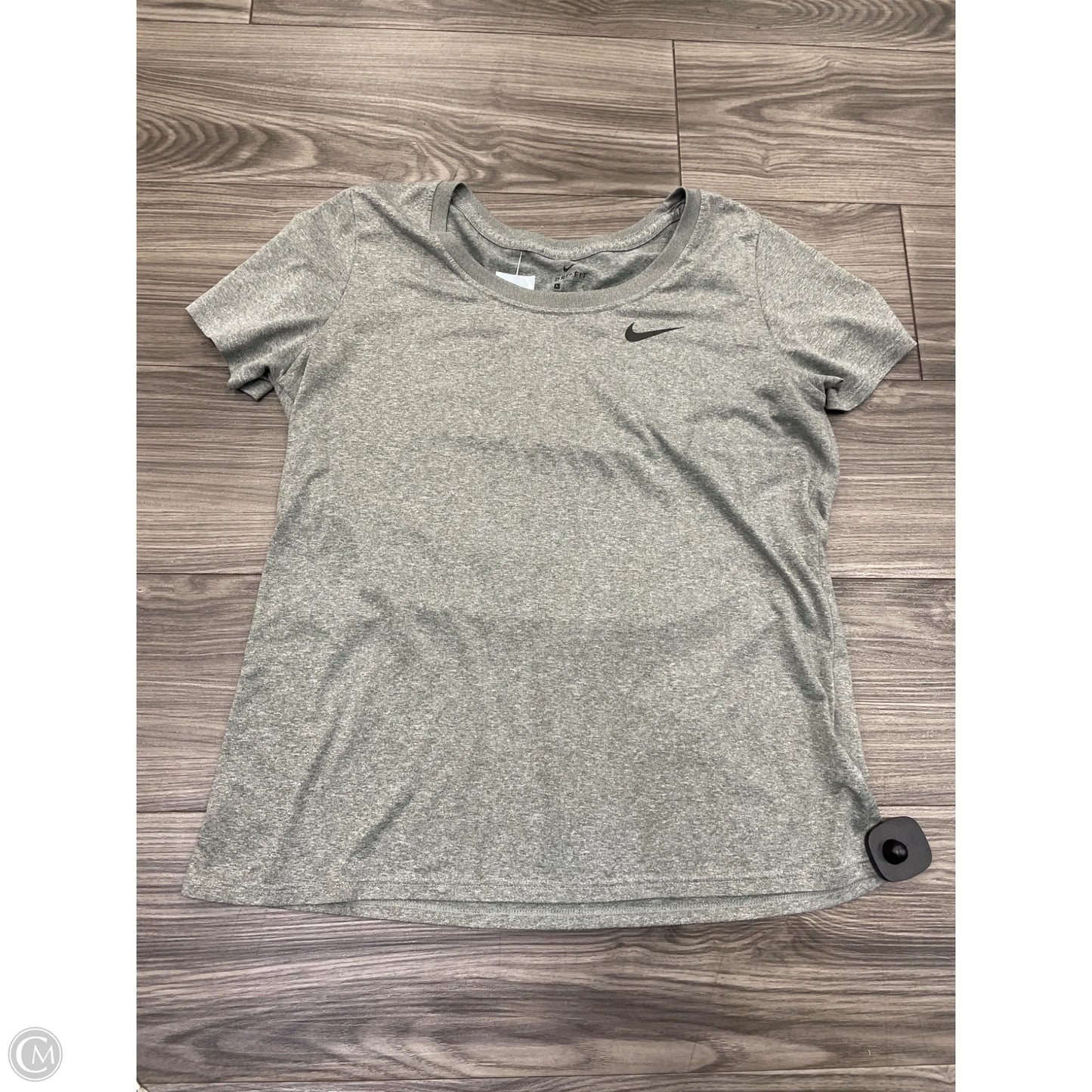Athletic Top Short Sleeve By Nike Apparel In Grey, Size: L