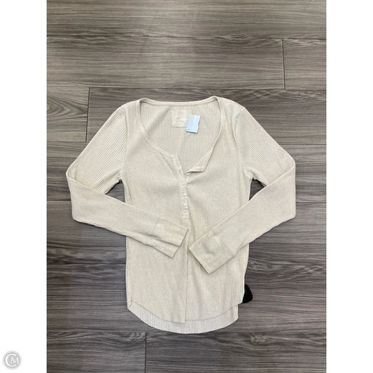 Top Long Sleeve By Aerie In Beige, Size: Xl