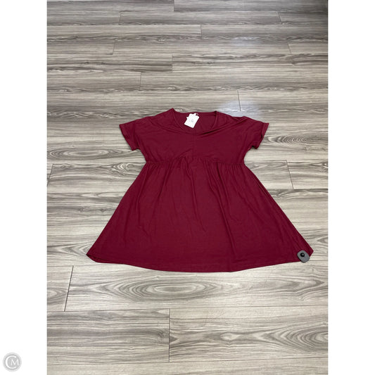 Dress Casual Midi By Clothes Mentor In Maroon, Size: 2x