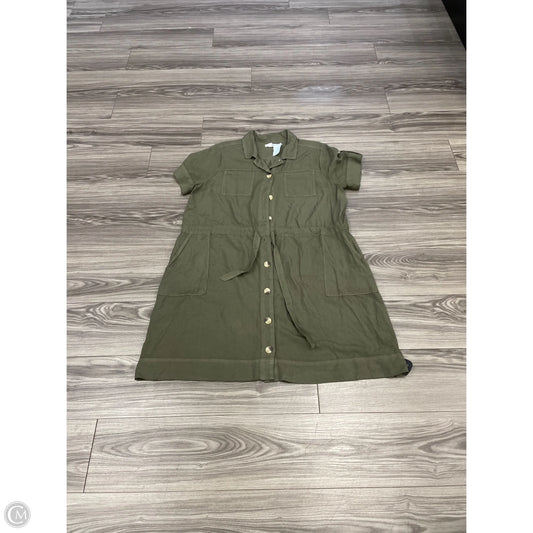 Dress Casual Midi By Sonoma In Green, Size: Xxl