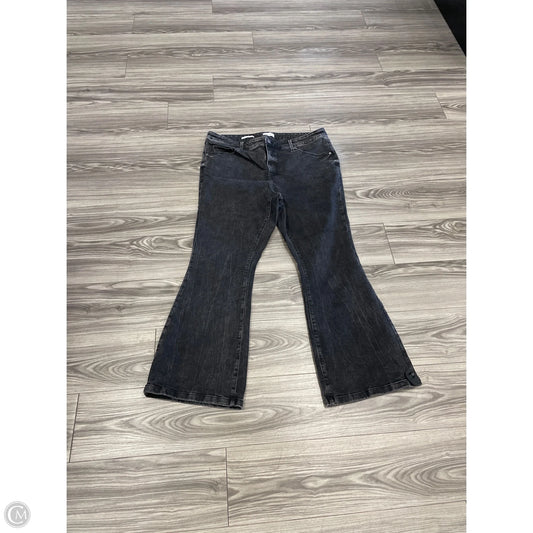 Jeans Flared By Ava & Viv In Black, Size: 20