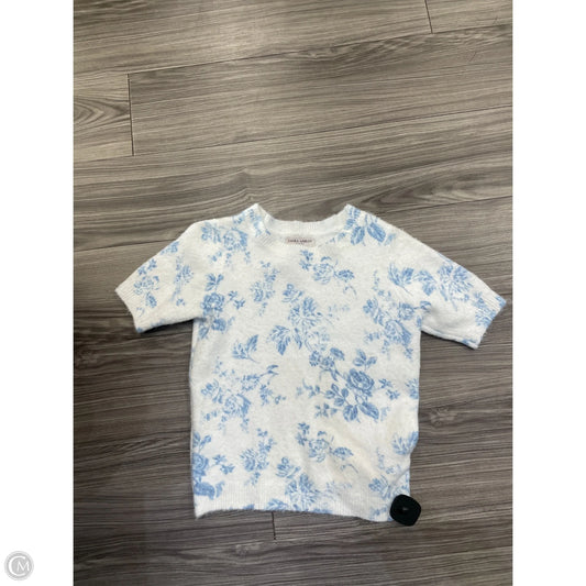 Top Short Sleeve By Laura Ashley In White, Size: Xs
