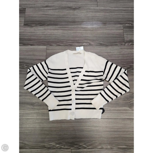 Cardigan By Loft In Striped Pattern, Size: M