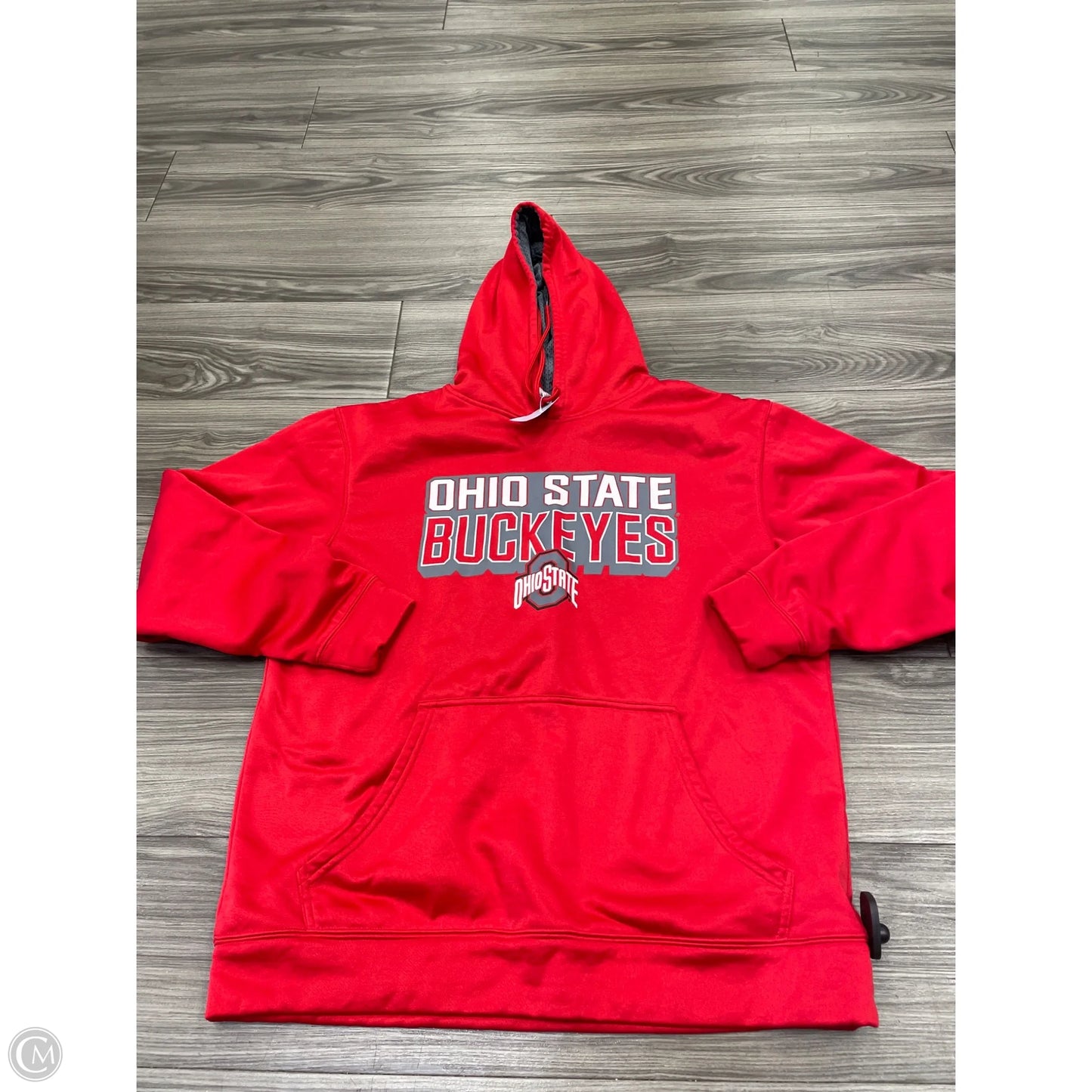 Athletic Sweatshirt Hoodie By Hanes In Red, Size: L