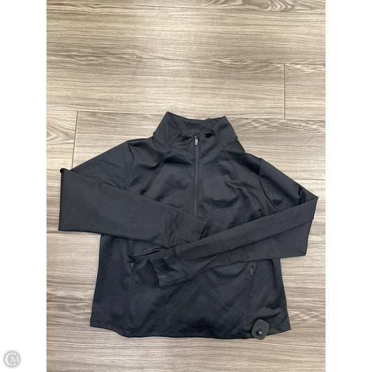 Athletic Top Long Sleeve Collar By All In Motion In Black, Size: Xxl