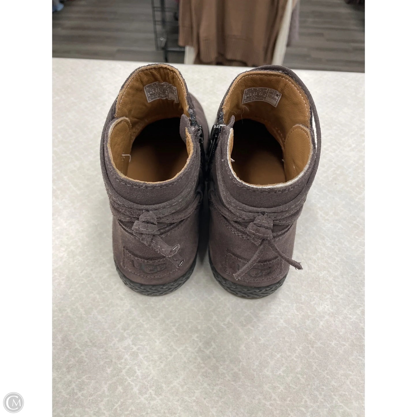 Boots Designer By Ugg In Brown, Size: 7