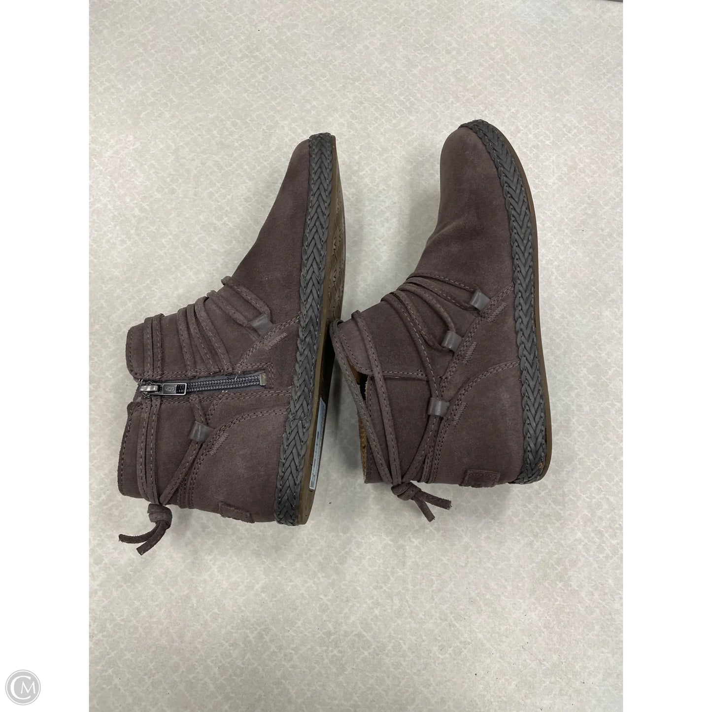 Boots Designer By Ugg In Brown, Size: 7