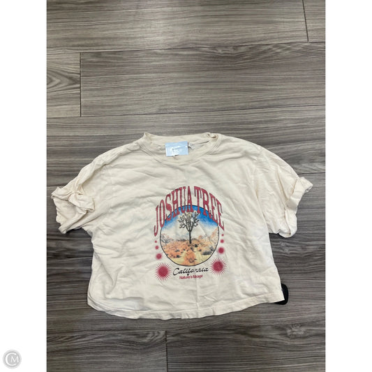 Top Short Sleeve By Altard State In Beige, Size: M