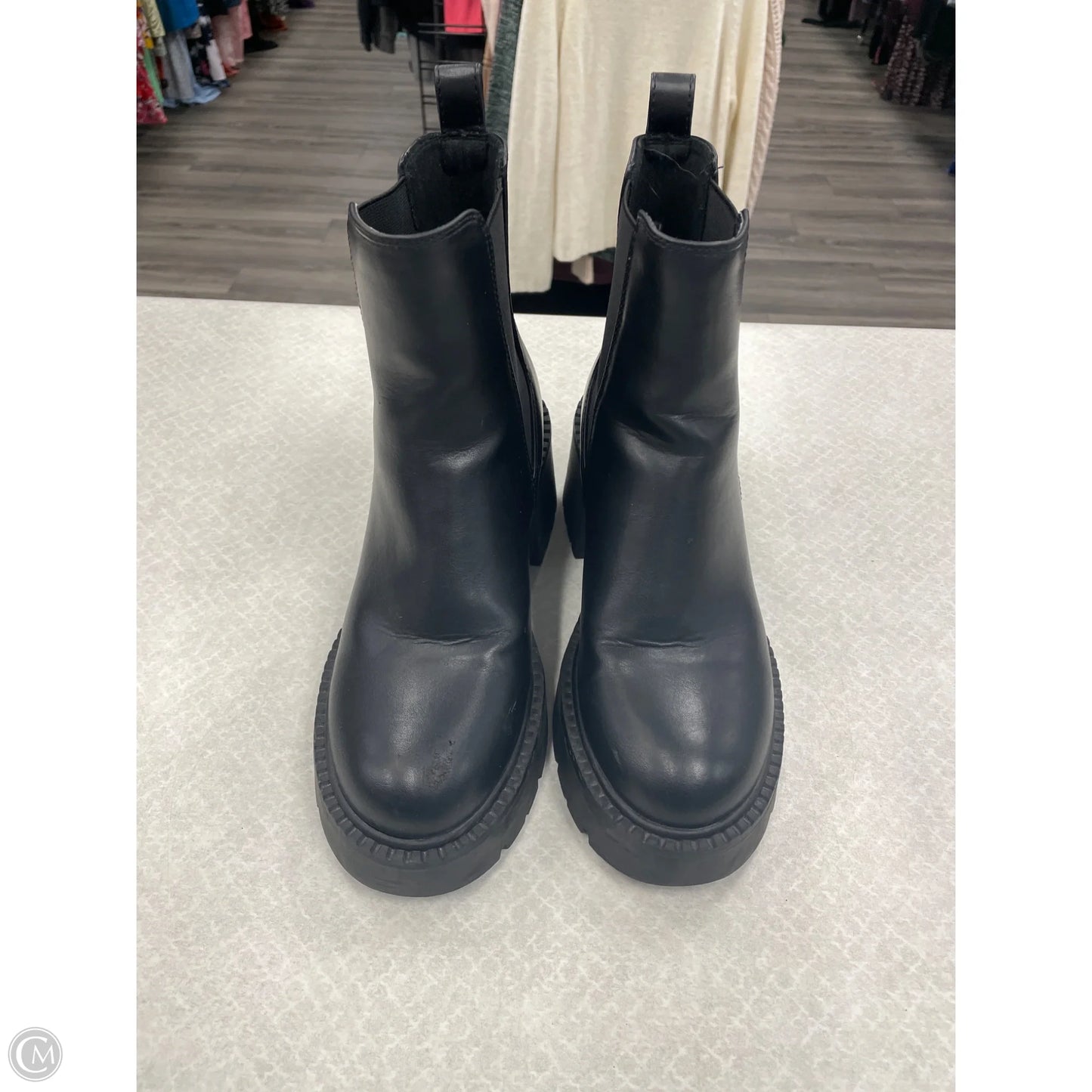 Boots Ankle Heels By Clothes Mentor In Black, Size: 6