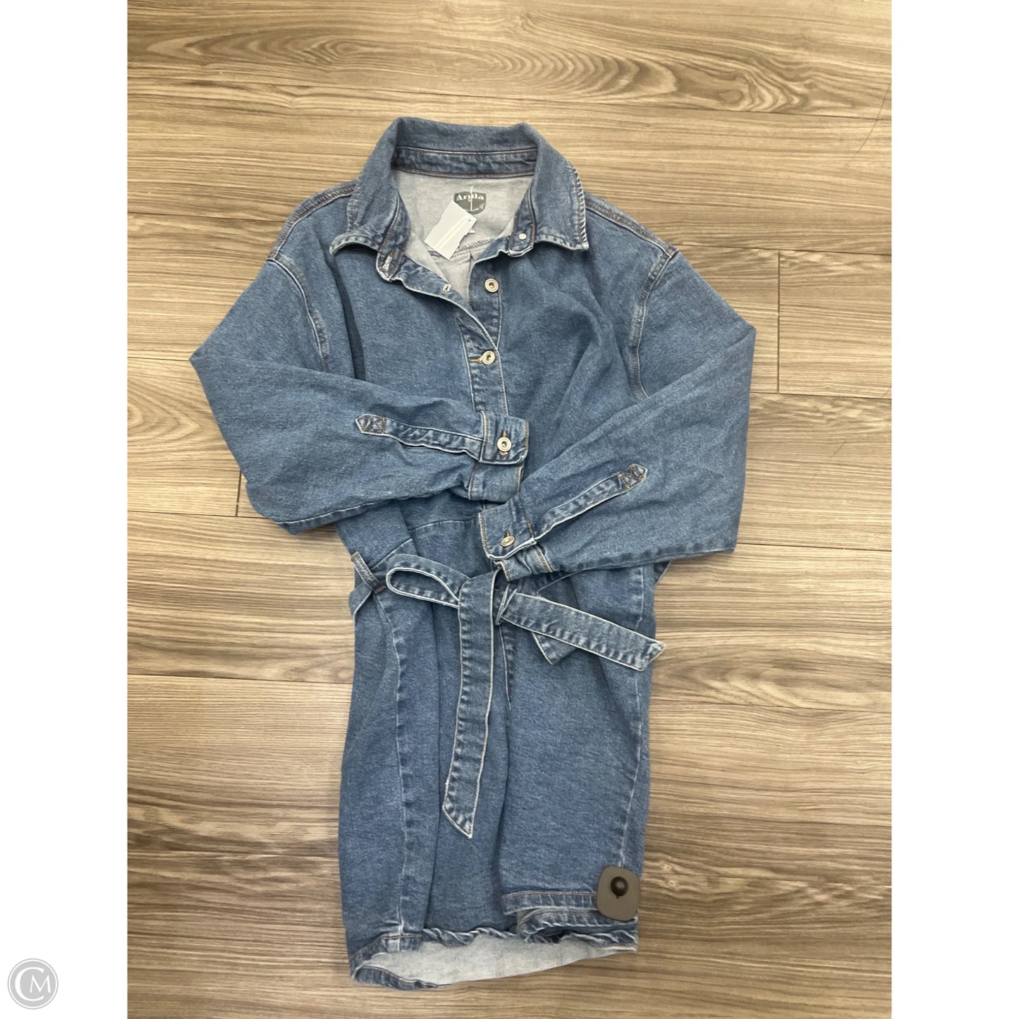 Dress Casual Midi By Arula In Blue Denim, Size: Xl