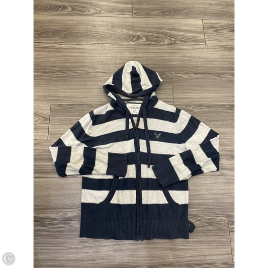 Sweatshirt Hoodie By American Eagle In Striped Pattern, Size: M