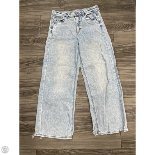 Jeans Wide Leg By American Eagle In Blue, Size: 8