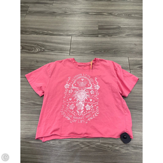 Top Short Sleeve By Clothes Mentor In Pink, Size: L