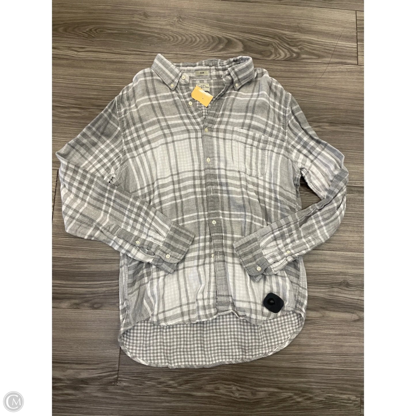 Top Long Sleeve By J. Crew In Plaid Pattern, Size: M