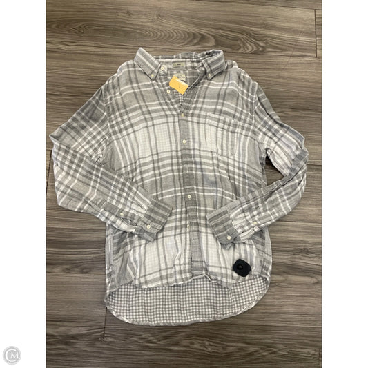 Top Long Sleeve By J. Crew In Plaid Pattern, Size: M