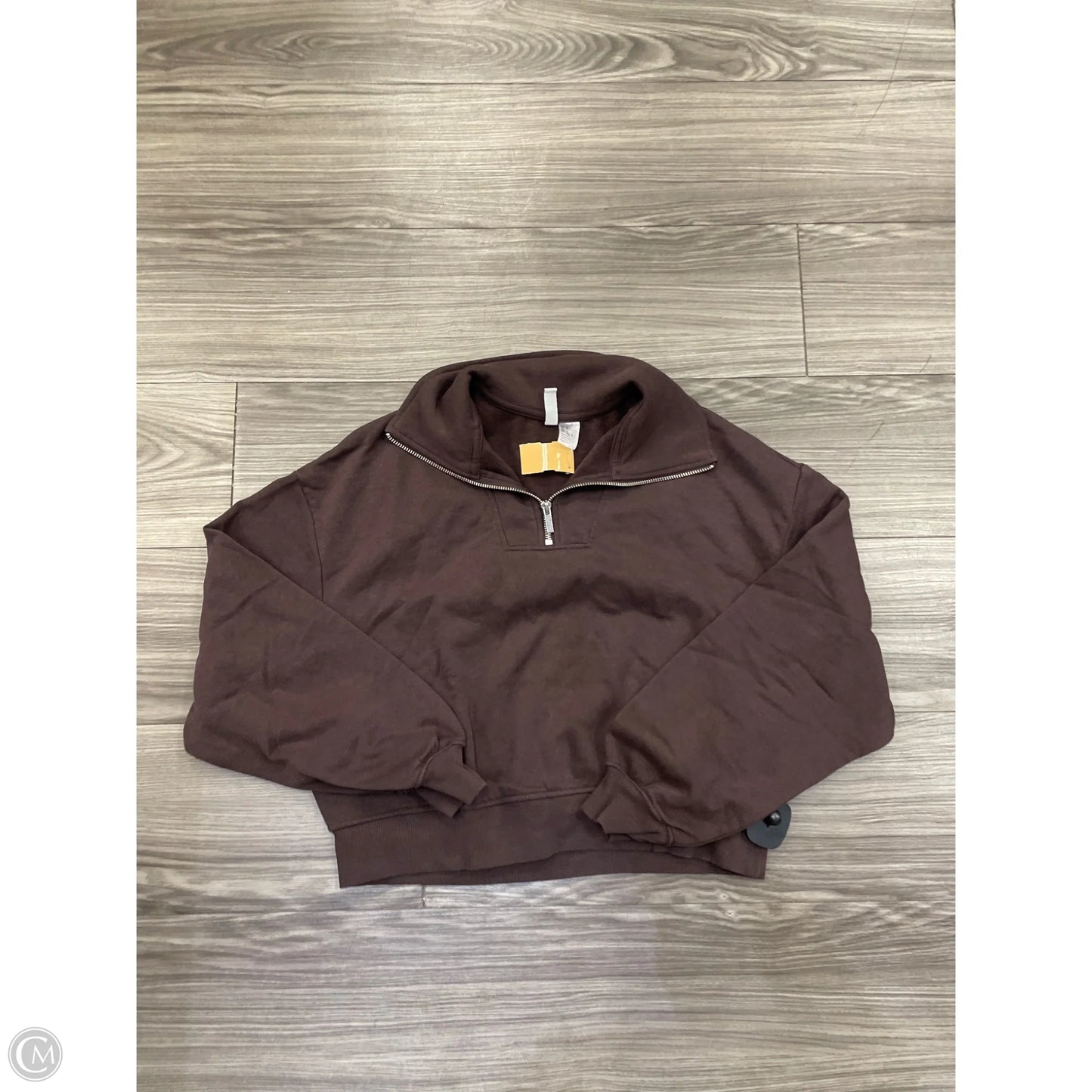Sweatshirt Collar By Divided In Brown, Size: M