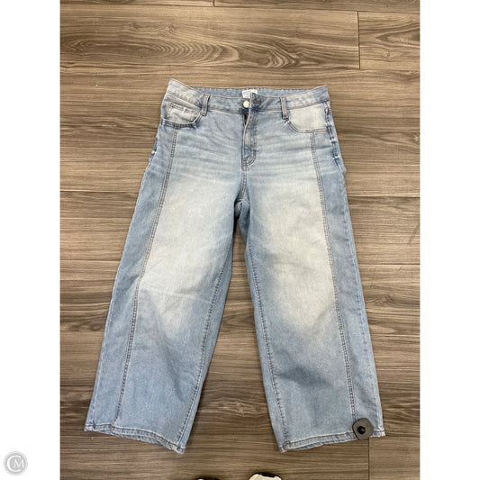 Jeans Wide Leg By Time And Tru In Blue Denim, Size: 12