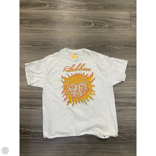 Top Short Sleeve By Clothes Mentor In White, Size: Xl