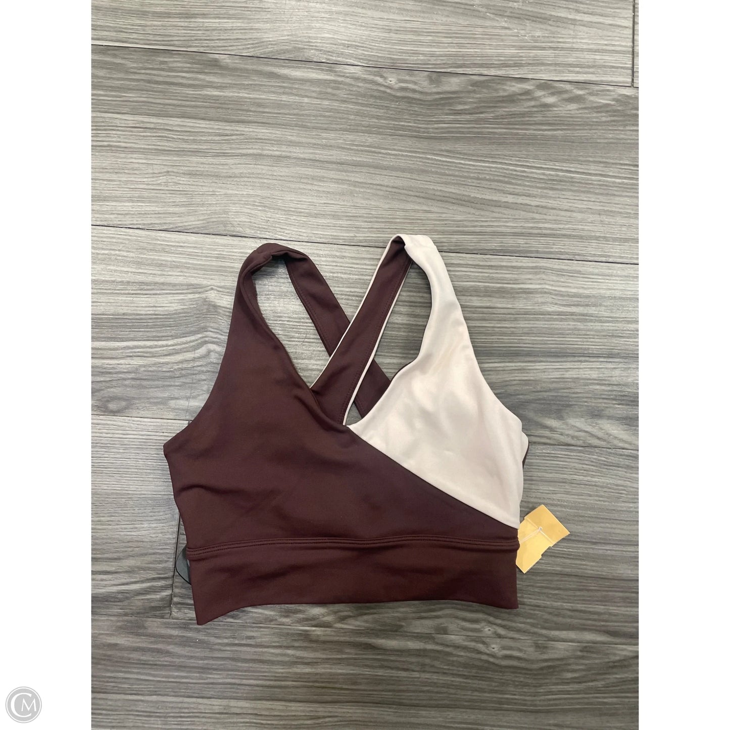 Athletic Bra By Clothes Mentor In Brown & Cream, Size: S