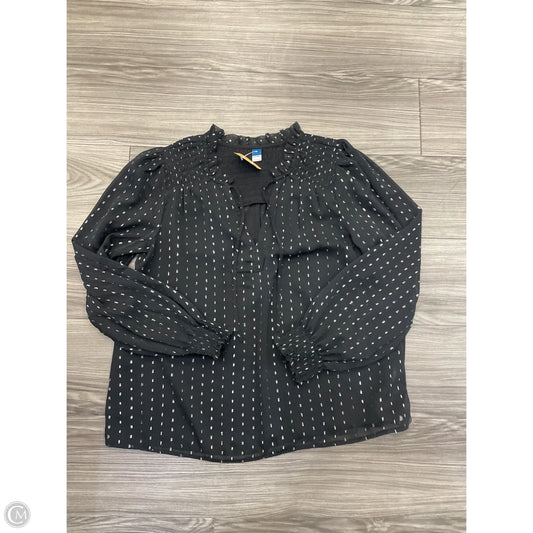 Top Long Sleeve By Old Navy In Black, Size: M