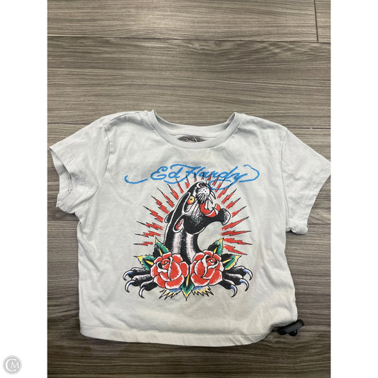 Top Short Sleeve By Ed Hardy In Grey, Size: M