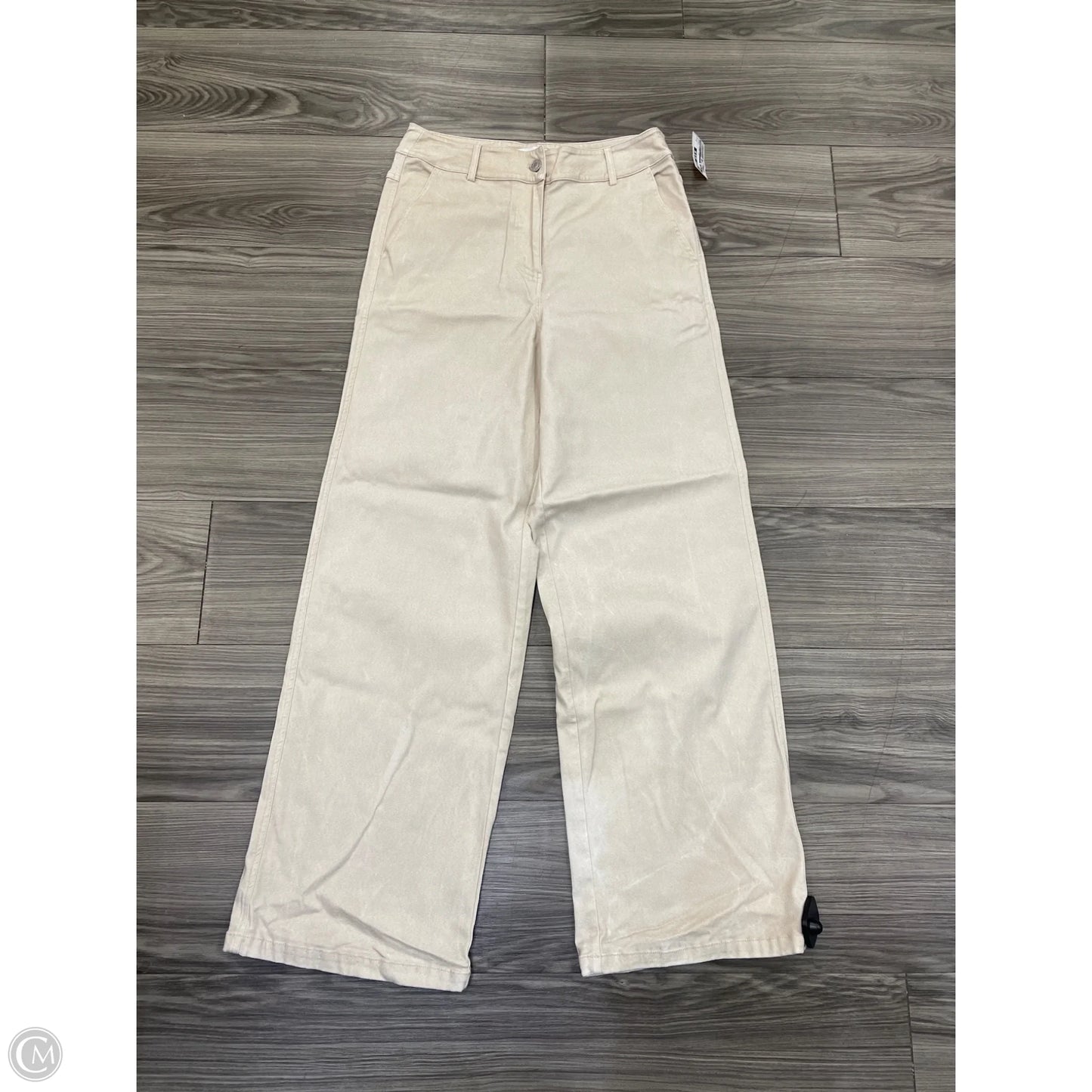 Pants Wide Leg By Frnch In Cream, Size: M