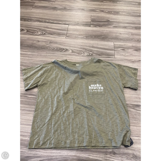 Top Short Sleeve By Christian Siriano In Green, Size: M