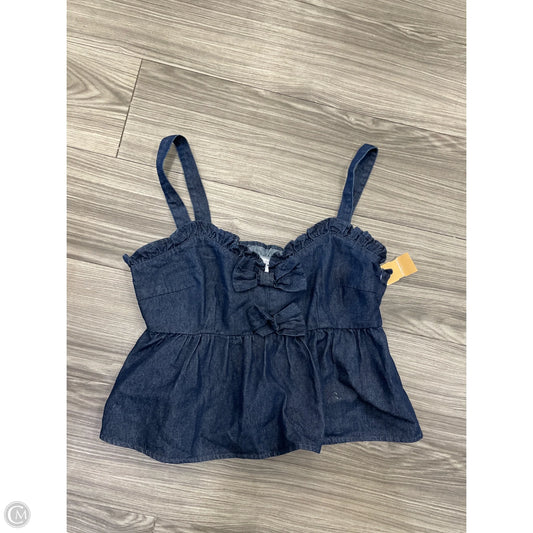 Tank Top By Day + Moon In Blue Denim, Size: L