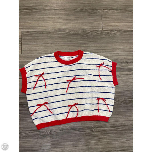 Top Short Sleeve By Anniewear In Striped Pattern, Size: M