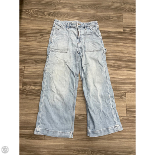Jeans Wide Leg By American Eagle In Blue Denim, Size: 8