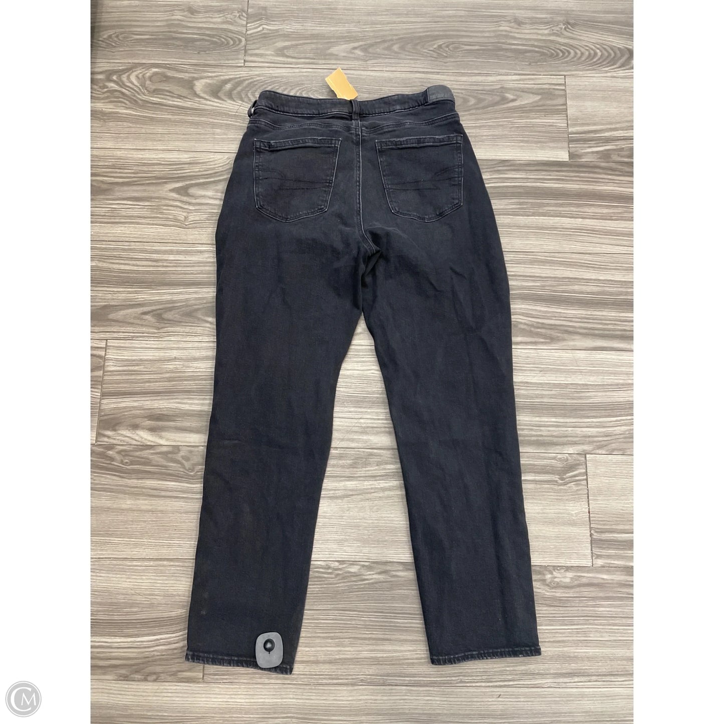 Jeans Straight By American Eagle In Black, Size: 10