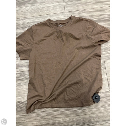 Top Short Sleeve By American Eagle In Brown, Size: S