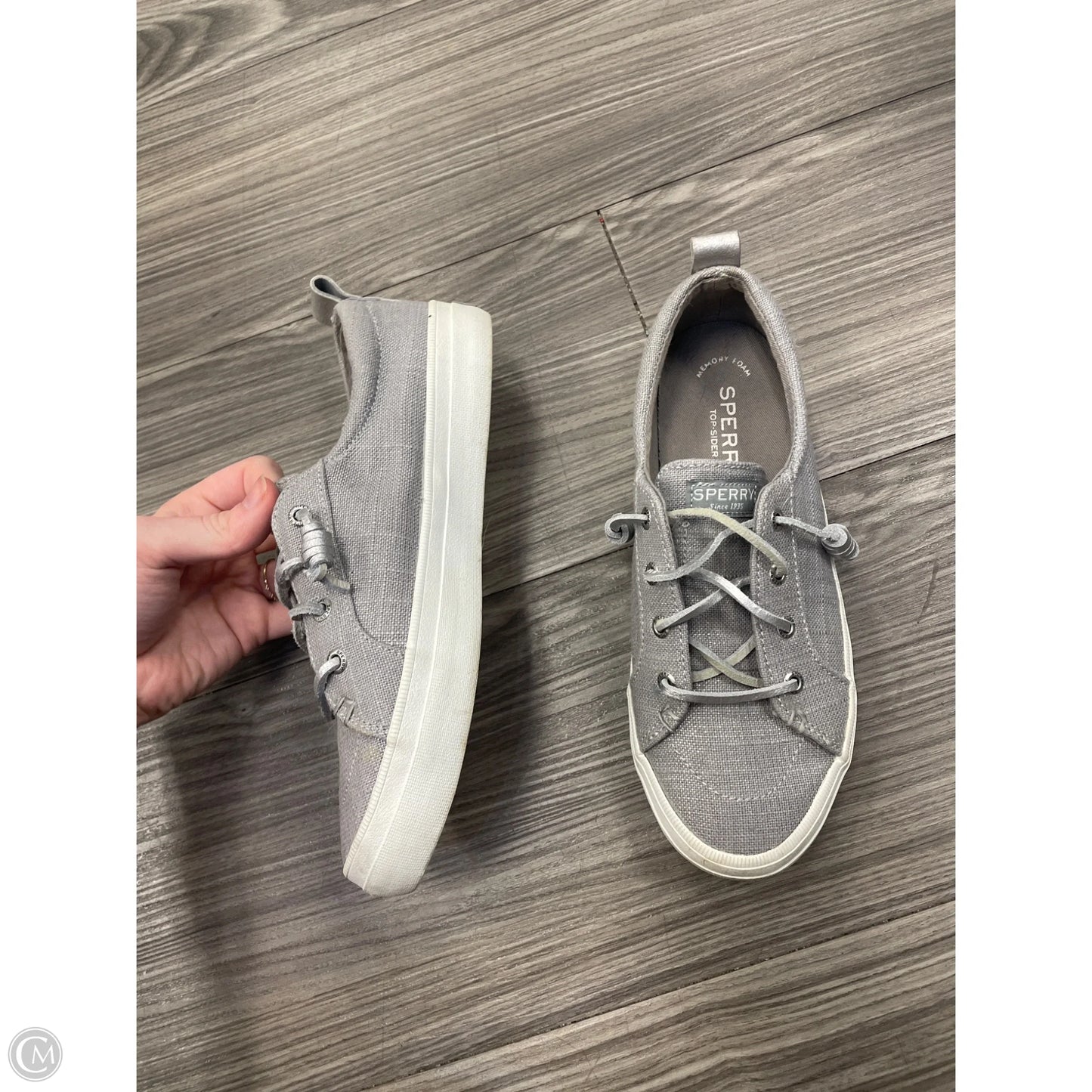 Shoes Sneakers By Sperry In Grey, Size: 6.5