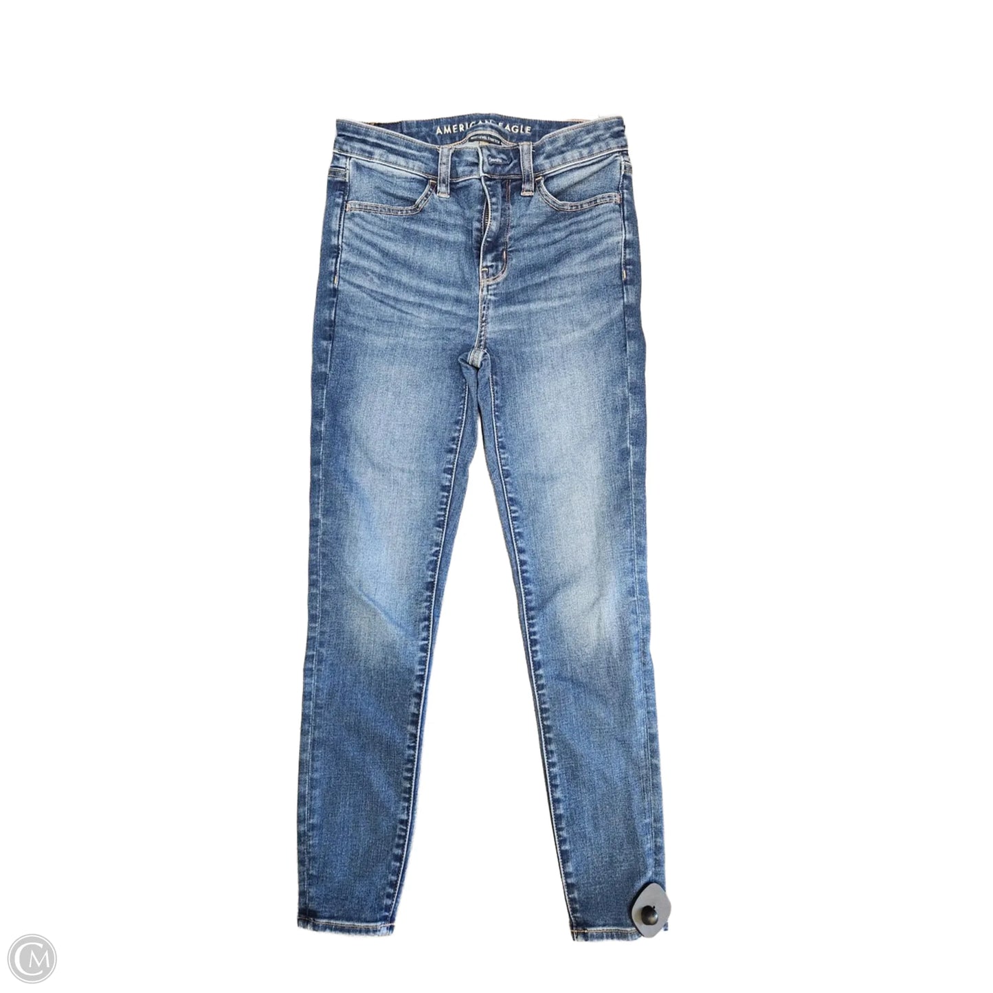 Jeans Skinny By American Eagle In Blue Denim, Size: 2