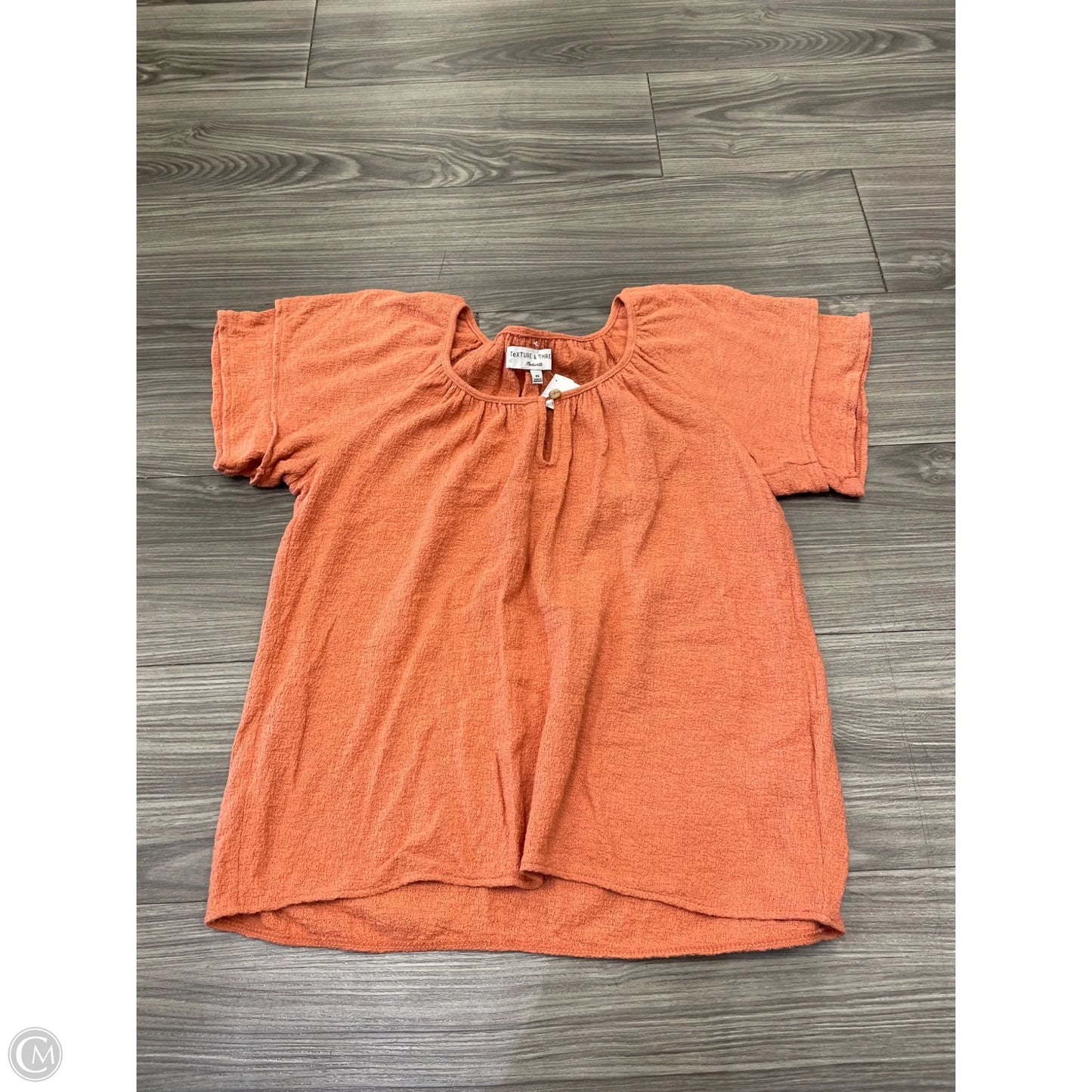 Top Short Sleeve By Madewell In Orange, Size: Xs