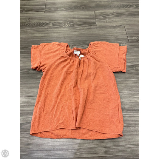 Top Short Sleeve By Madewell In Orange, Size: Xs
