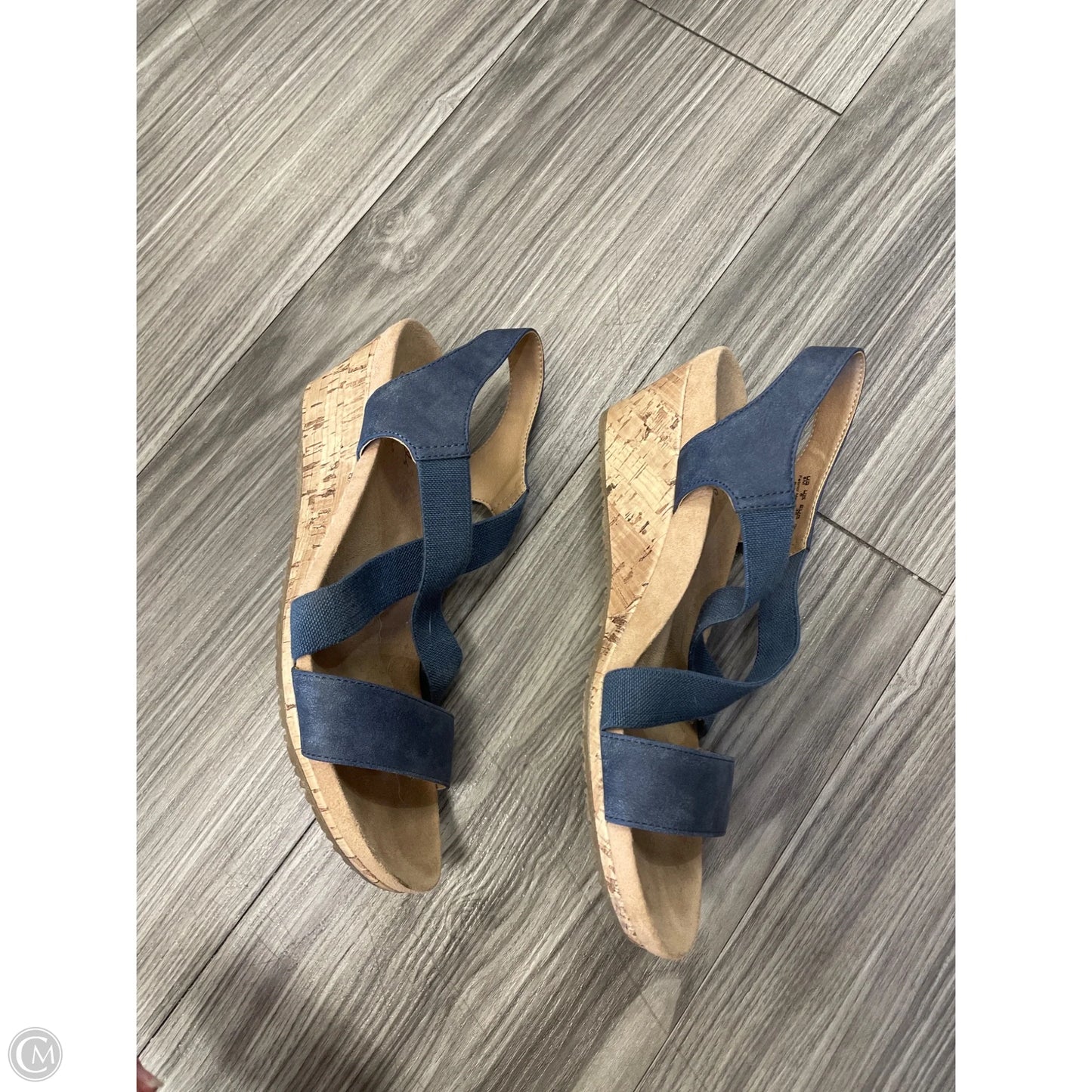 Sandals Heels Block By Life Stride In Navy, Size: 8
