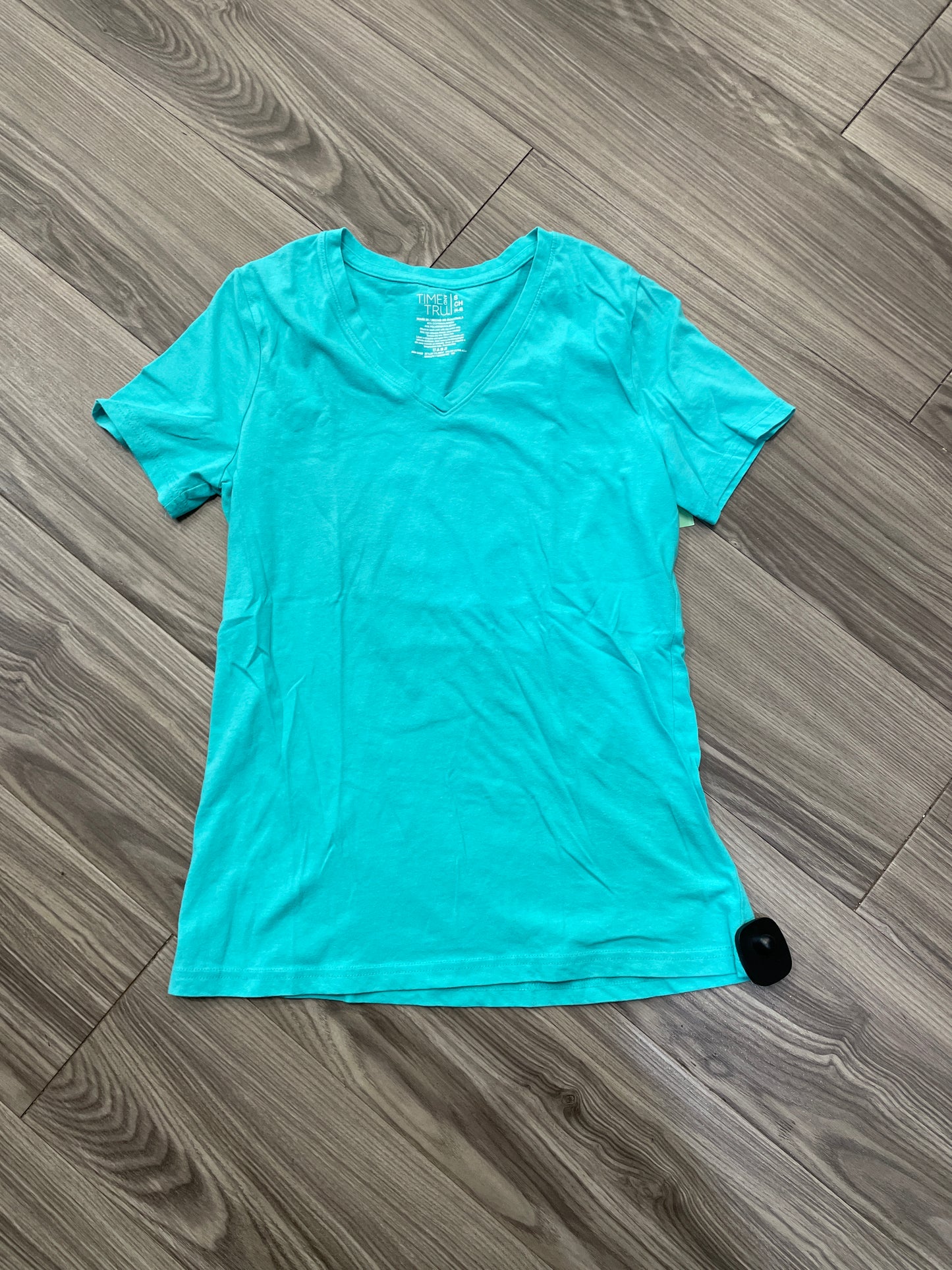 Top Short Sleeve By Time And Tru In Teal, Size: S