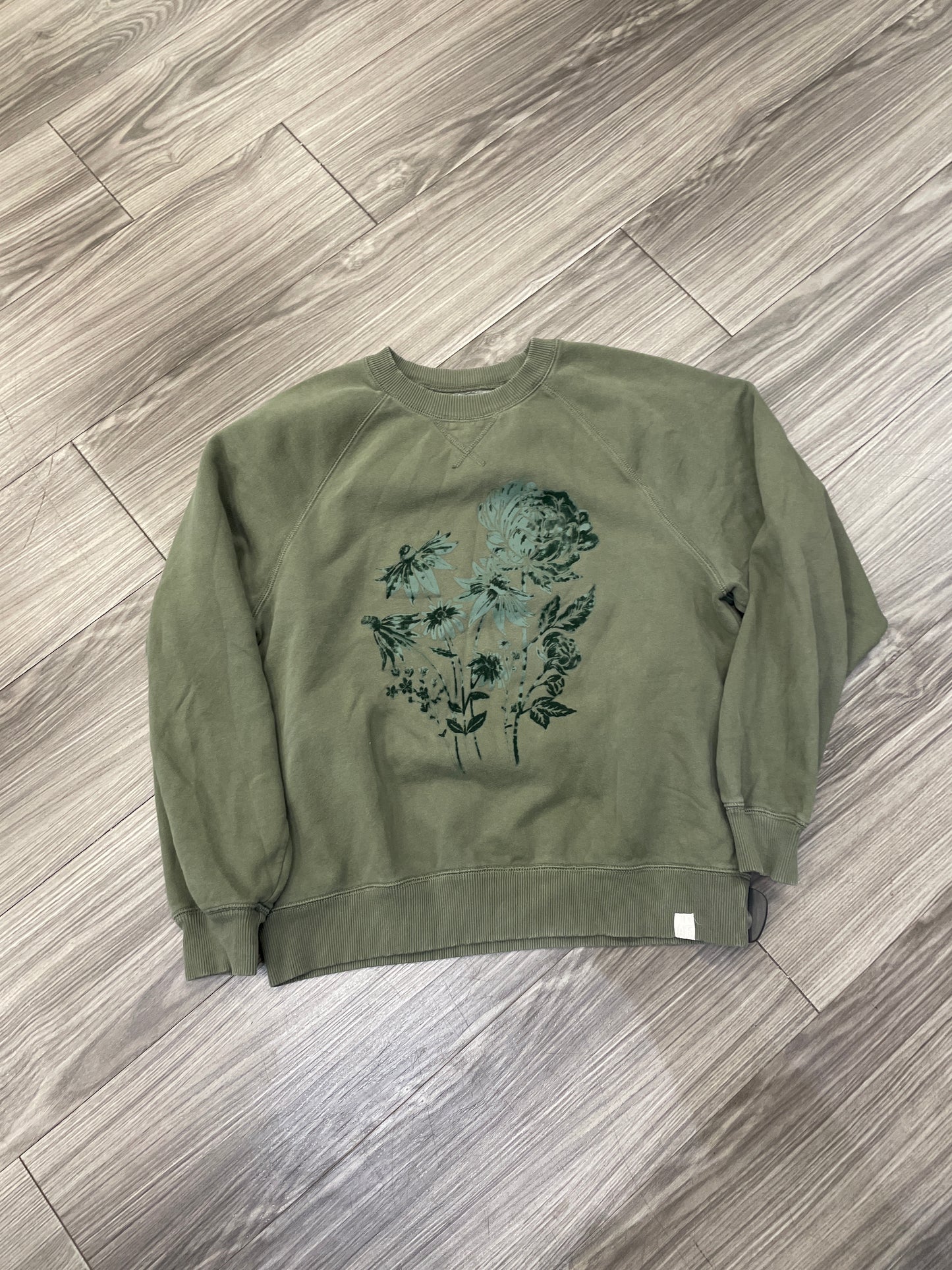 Top Long Sleeve By American Eagle In Green, Size: M