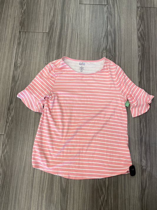 Top Short Sleeve By Croft And Barrow In Pink, Size: M