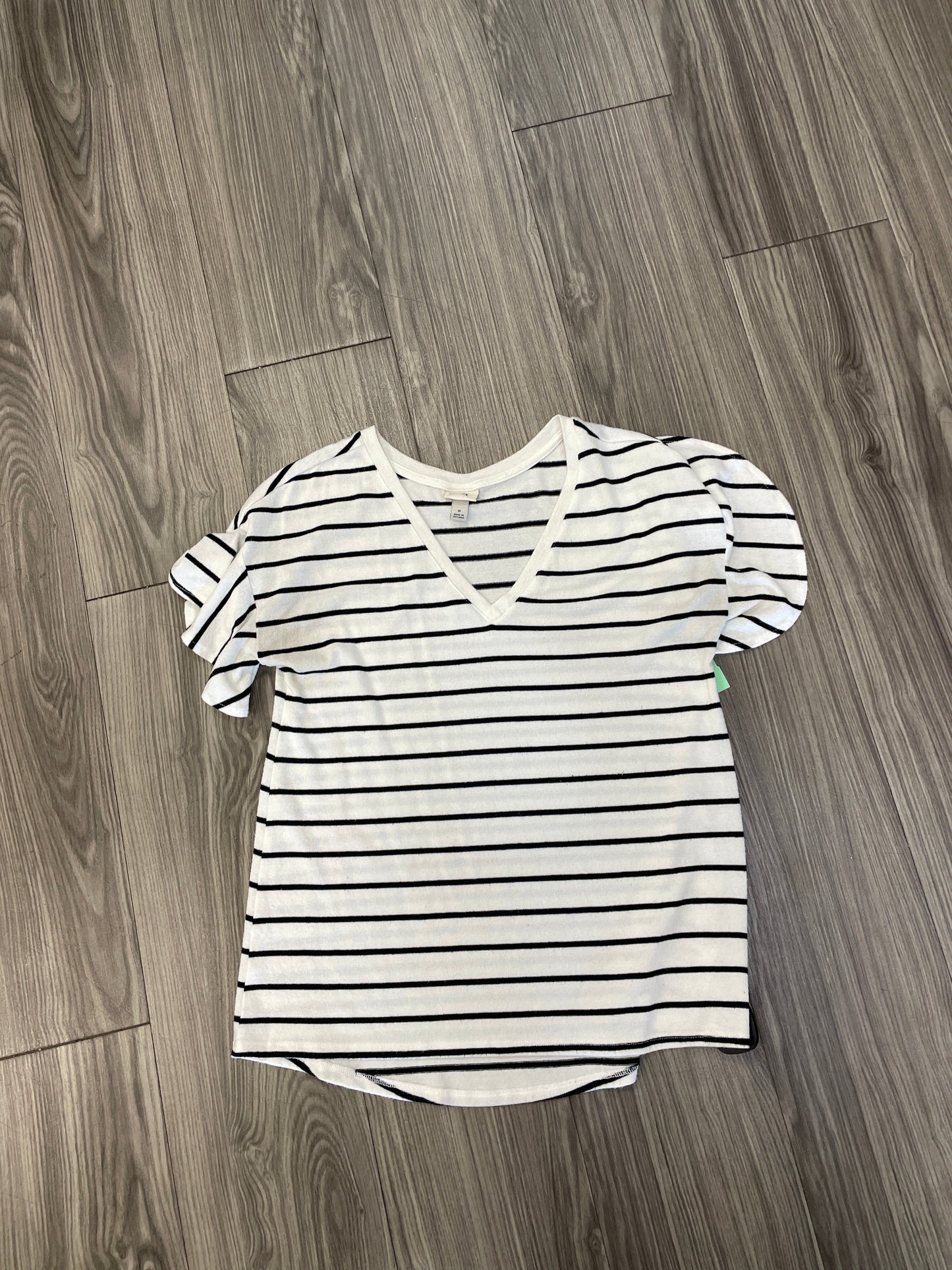 Top Short Sleeve By A New Day In Striped Pattern, Size: S