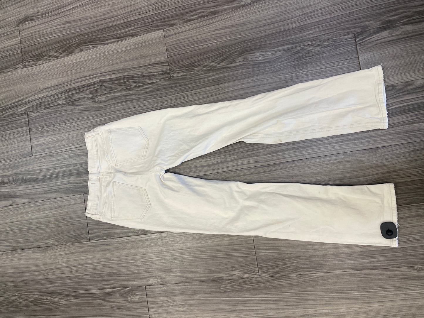 Jeans Straight By Clothes Mentor In Cream, Size: 0