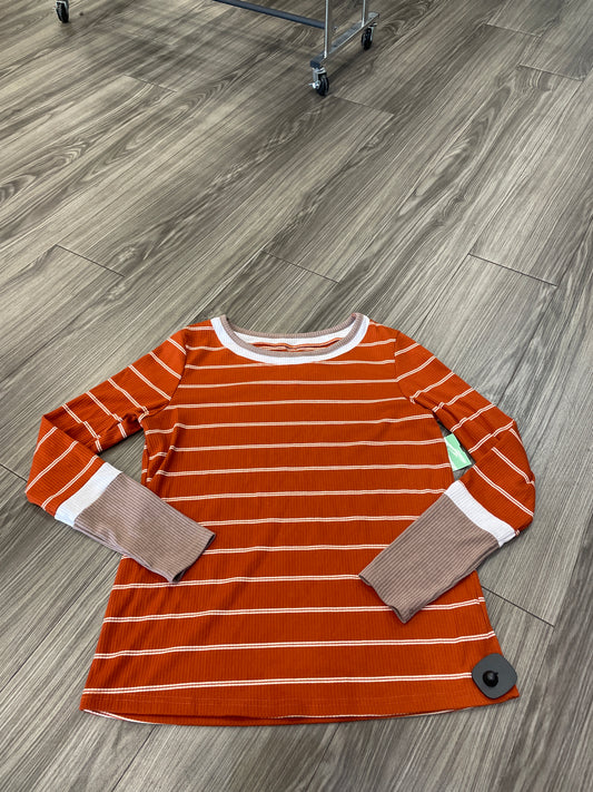 Top Long Sleeve By Clothes Mentor In Orange, Size: M