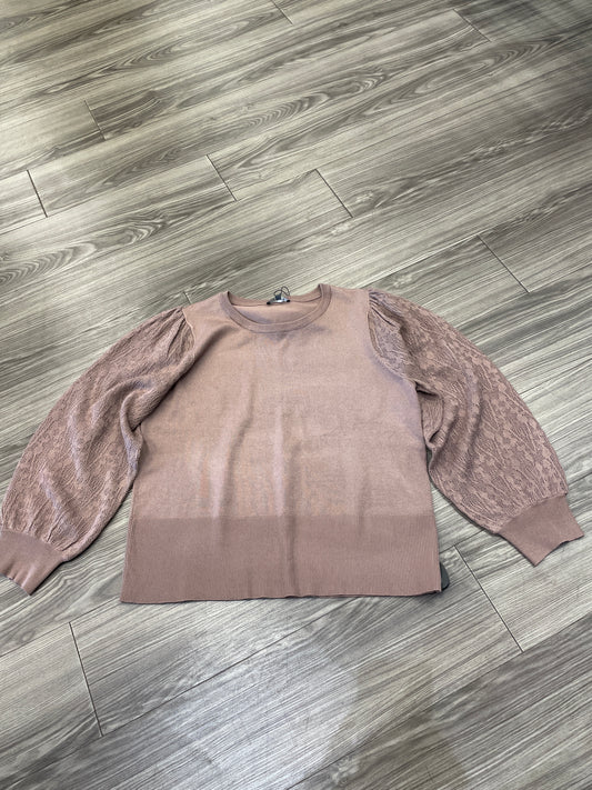 Sweater By Adrianna Papell In Brown, Size: Xl